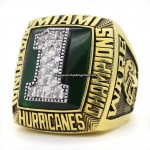1989 Miami Hurricanes National Championship Ring/Pendant(Premium)